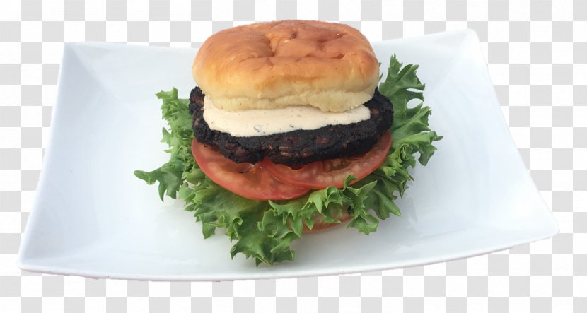 Veggie Burger Salmon Hamburger Vegetarian Cuisine Cheeseburger - Ranch Dressing - Vegan Buns Transparent PNG