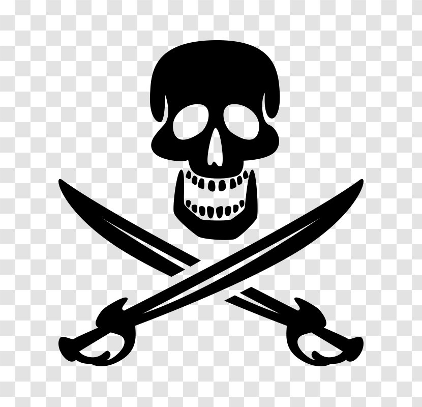 Skull Piracy Clip Art - Jolly Roger Transparent PNG