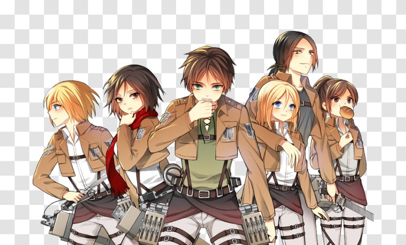 Eren Yeager Mikasa Ackerman Levi Armin Arlert Sasha Braus - Cartoon - Tessa Transparent PNG