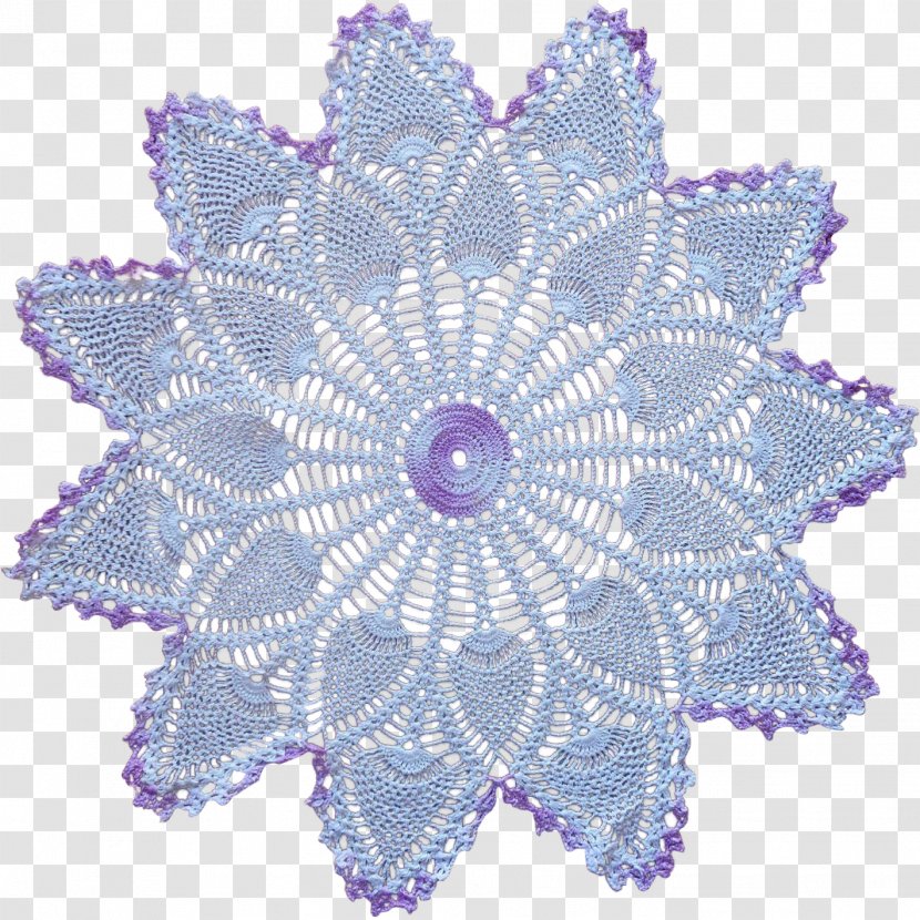 Doily Crocheted Lace Paper - Violet - Table Transparent PNG