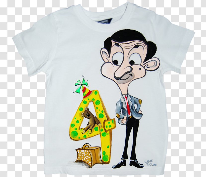 T-shirt Giraffe Sleeve Clothing Bluza - Giraffidae - Mr. Bean Transparent PNG