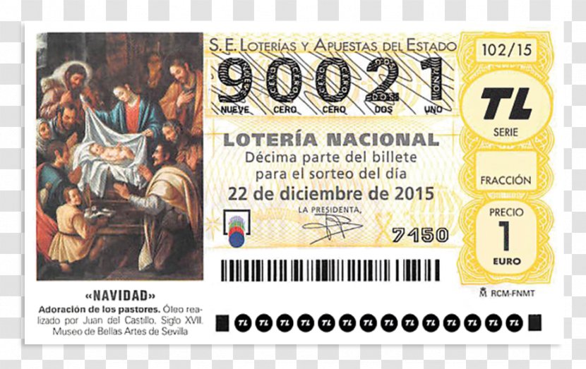 2017 Spanish Christmas Lottery Day El Gordo De La Primitiva Prize - Loteria Transparent PNG
