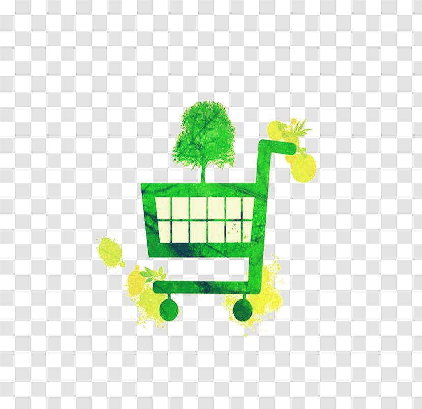 Shopping Cart - Bag - Green Transparent PNG