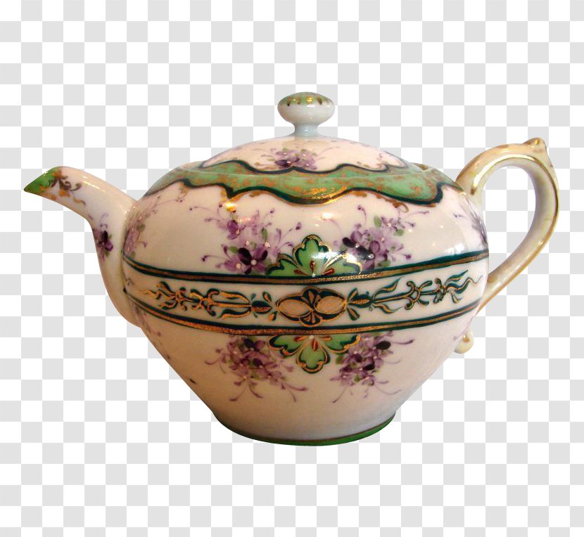 Tableware Saucer Tureen Ceramic Teapot - Pottery - Hand-painted Flowers Decorated Transparent PNG