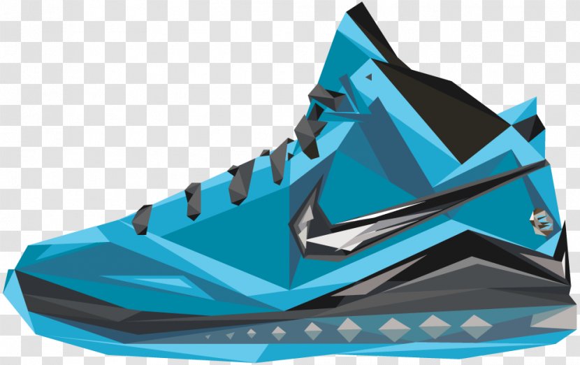 Nike Free Shoe Sneakers Basketballschuh - Electric Blue - Cartoon Shoes Transparent PNG