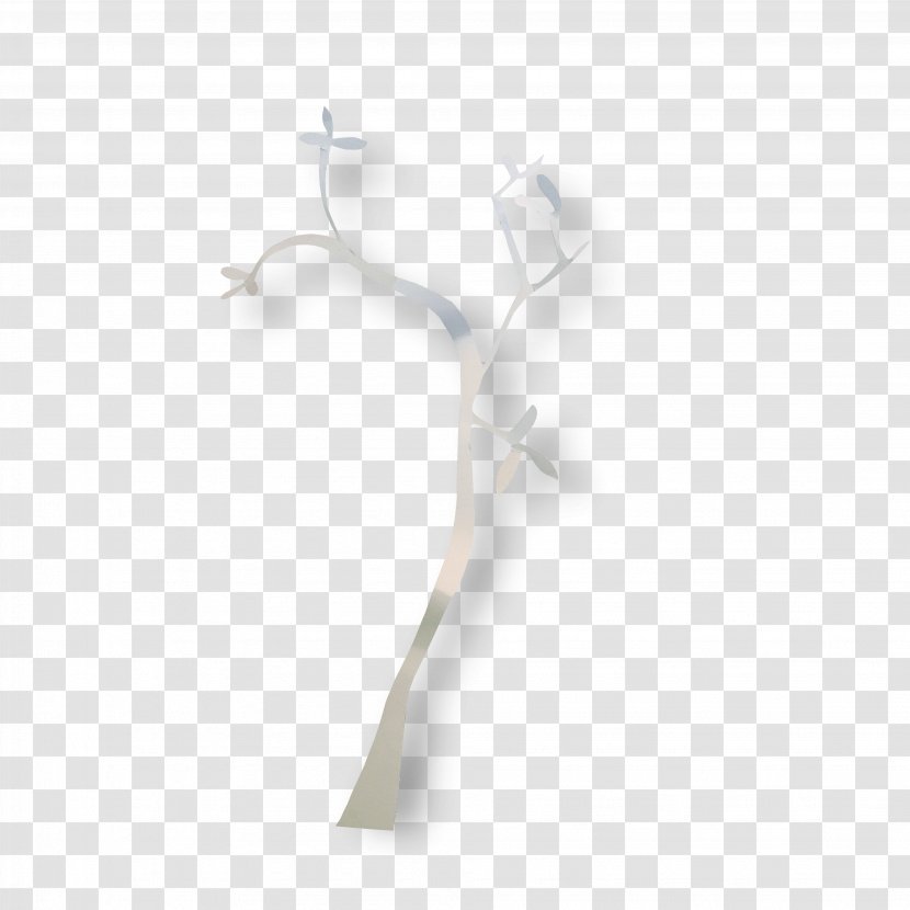 Angle Pattern - White - Branch Silhouette Transparent PNG