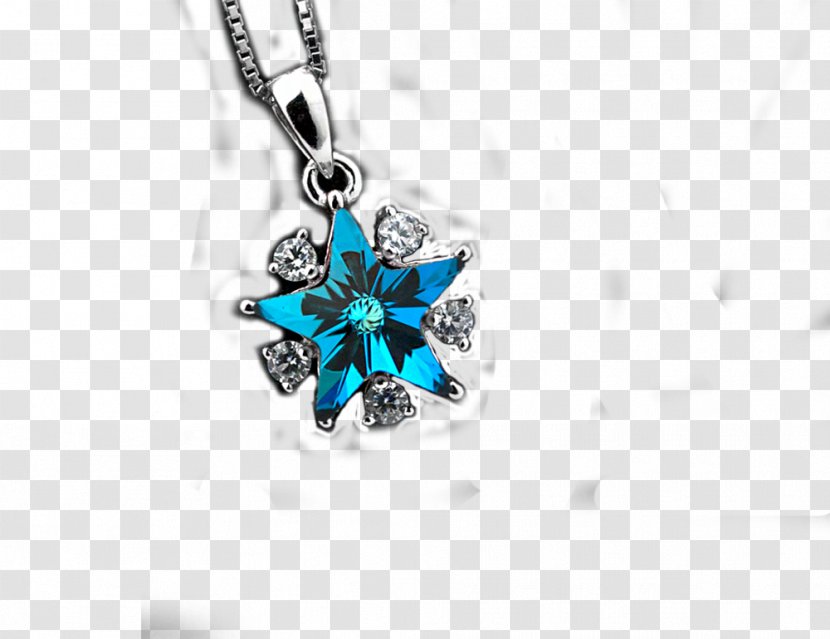 Diamond Blue Necklace Jewellery - Designer Transparent PNG