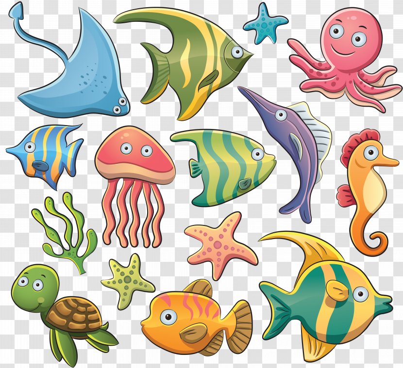 Aquatic Animal Sea Clip Art - Cartoon Transparent PNG