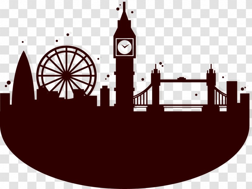 London Eye Silhouette Skyline - Stick Figure - Has Jurisdiction Over The Royal Family Transparent PNG