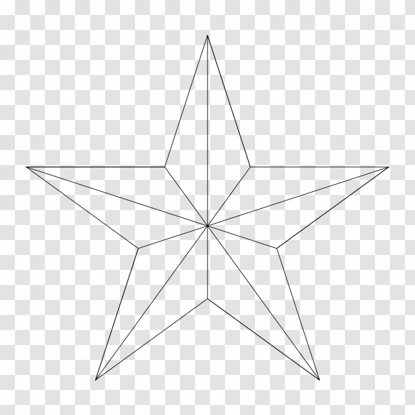 Symmetry Point Angle Line Art Pattern - Star - Vector Transparent PNG