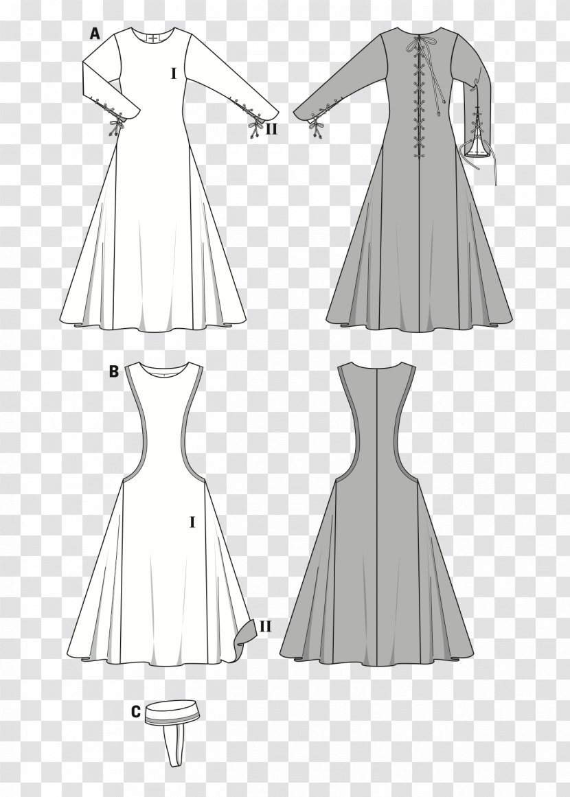 Middle Ages Surcoat Dress Costume Pattern - Tree - Metal Transparent PNG
