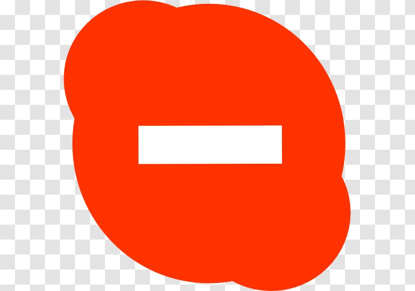 Skype Symbol Clip Art - Red - Status Bar Transparent PNG