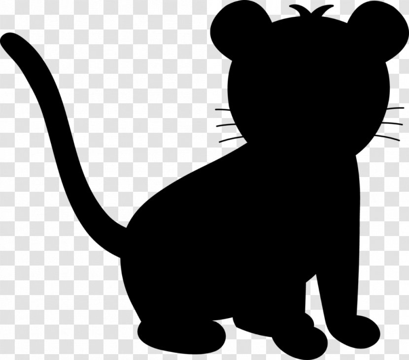 Whiskers Cat Bear Black & White - M - Clip Art Transparent PNG