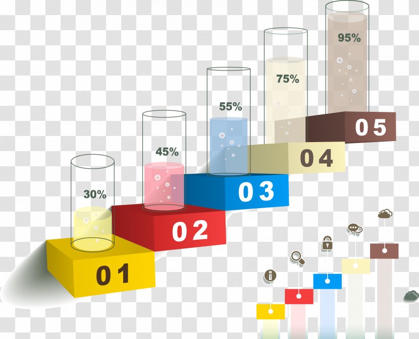Bar Chart Infographic - Vector Data Ladder Pictures Transparent PNG
