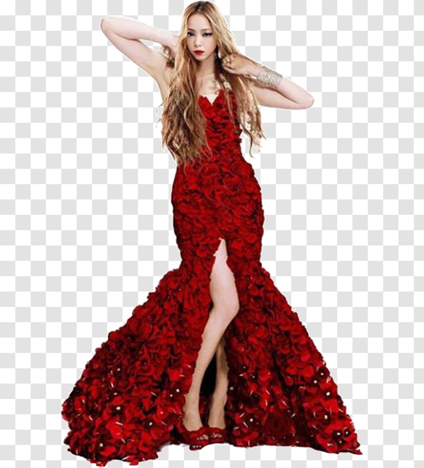 Wedding Dress Gown Rose Red - Flower - Billboard Transparent PNG