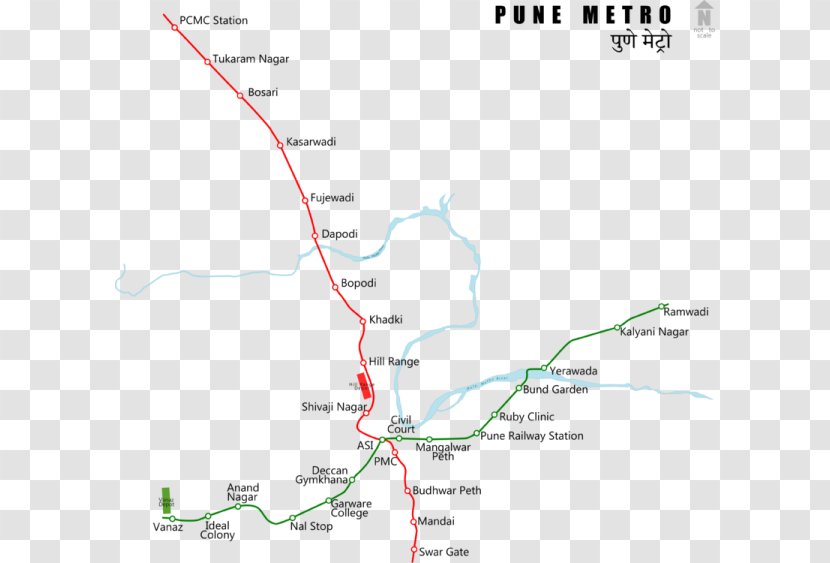 Pune Metro Hinjawadi Rapid Transit Rail Transport - Hyderabad - Map Transparent PNG