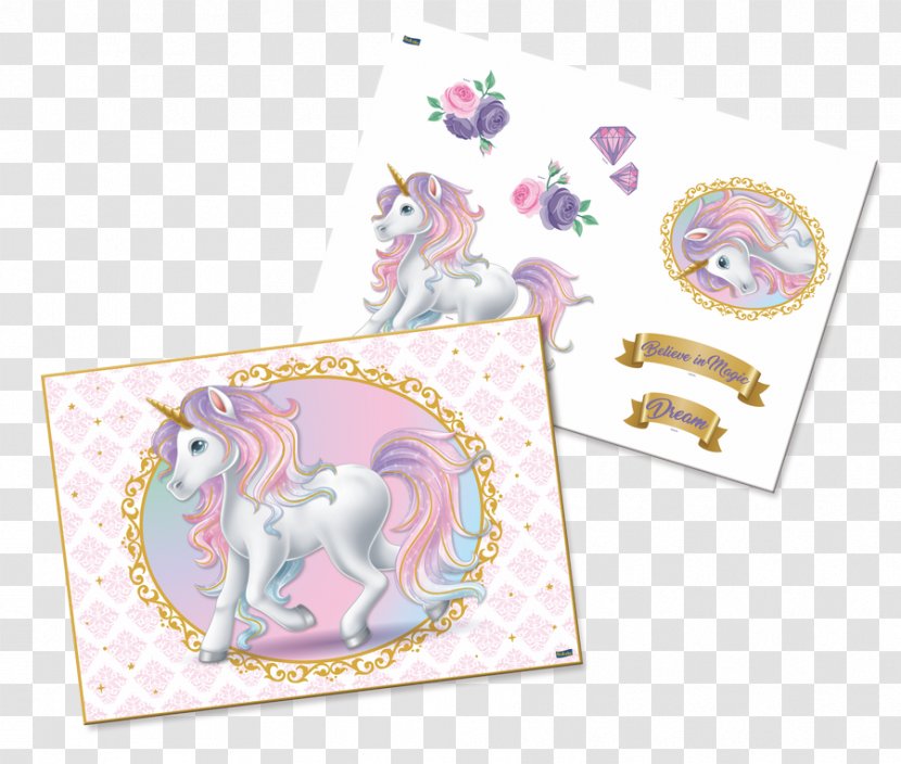 Paper Table Unicorn Cloth Napkins Party - Packaging And Labeling - Unicornio Transparent PNG