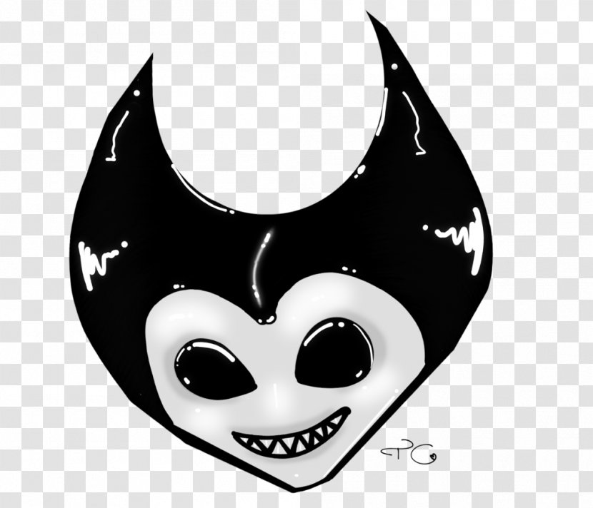 Headgear Character Black M Font - How To Draw Bendy's Face Transparent PNG