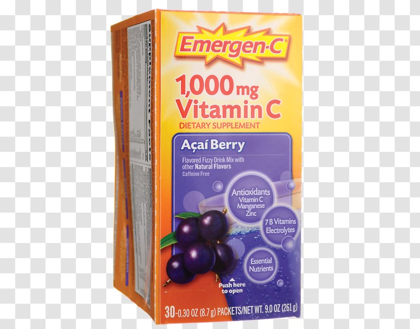 Emergen-C Dietary Supplement Vitamin C Alacer Corp. - Cranberry - Acai Berry Transparent PNG