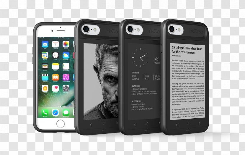 OAXIS InkCase For IPhone 7 - Iphone 6 - Black E Ink E-Readers SmartphoneBest Friend Phone Cases 4 Transparent PNG