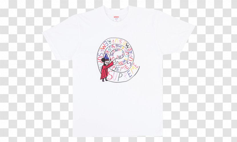T-shirt White Sleeve Supreme - Logo Transparent PNG