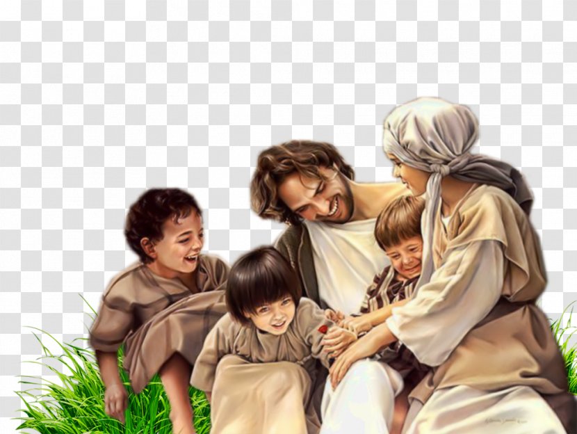 Jesus The Man Bible Teaching Of About Little Children Parent - Child - Christ Transparent PNG