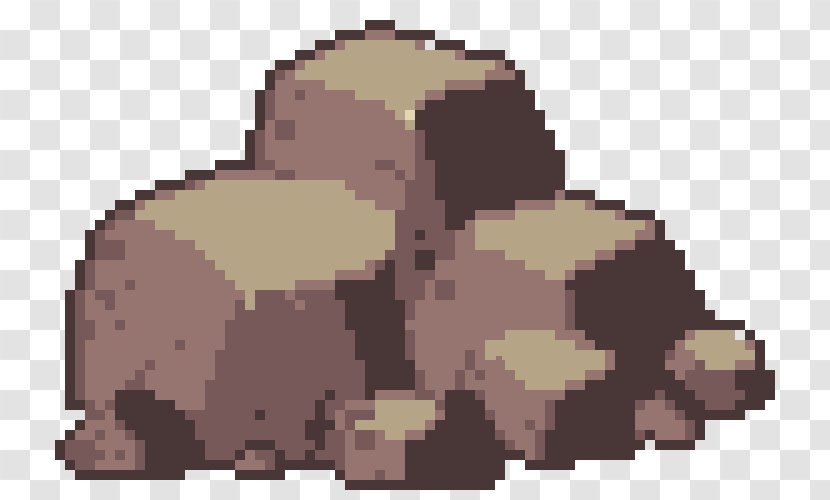 Pixel Art Sprite - Brown - ROCKS Transparent PNG