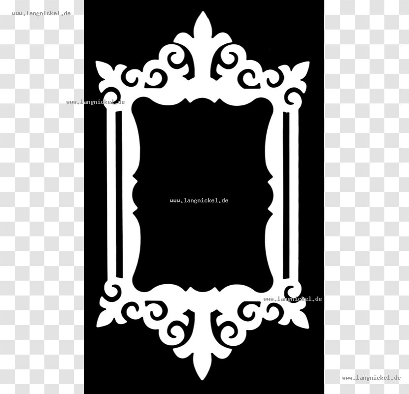 Logo Picture Frames Brand Baroque Font - White - Ar 15 Silhouette Transparent PNG