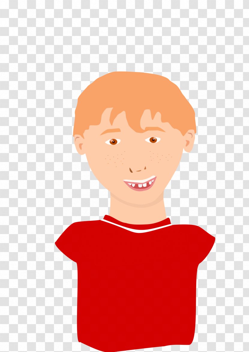 Red Hair Boy Clip Art - Cartoon Transparent PNG