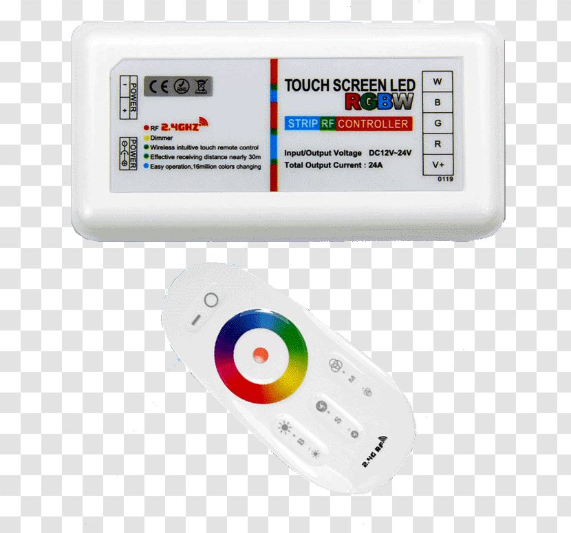 RGB Color Model Light-emitting Diode Remote Controls RGBW LED Strip Light - Controller - Neon Lamp Transparent PNG