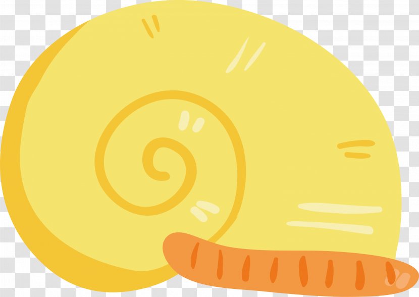 Clip Art - Cuteness - Lovely Yellow Conch Transparent PNG