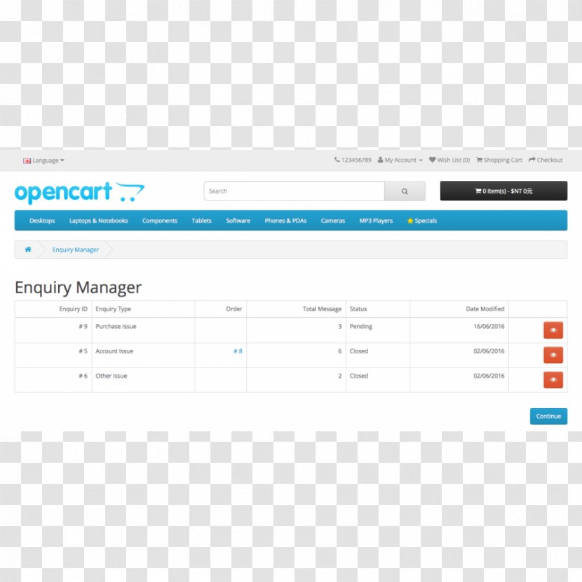 Web Page Vendor OpenCart Delivery - Enquiry Transparent PNG