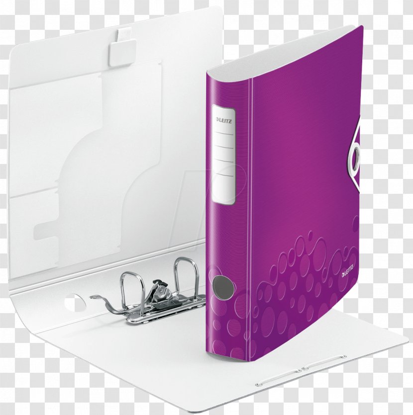 Ring Binder Esselte Leitz GmbH & Co KG File Folders Standard Paper Size Ringbuch - Magenta Transparent PNG