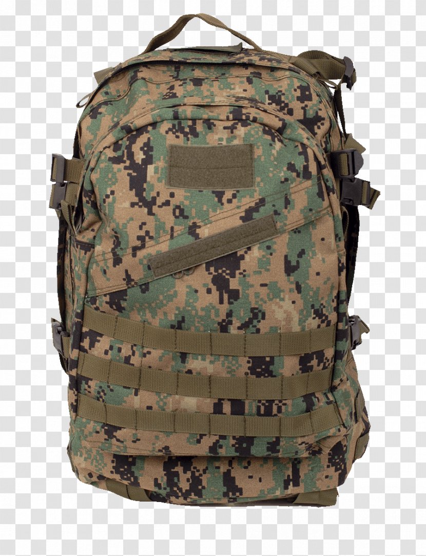 Backpack TRU-SPEC Military MOLLE Nylon - Bag - Woodland Transparent PNG