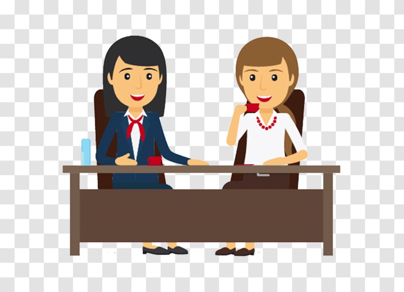 Businessperson Meeting Stock Illustration - Royaltyfree - Chatting Woman Transparent PNG