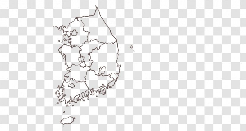 Drawing White /m/02csf Animal Font - Black And - Korea Map Transparent PNG