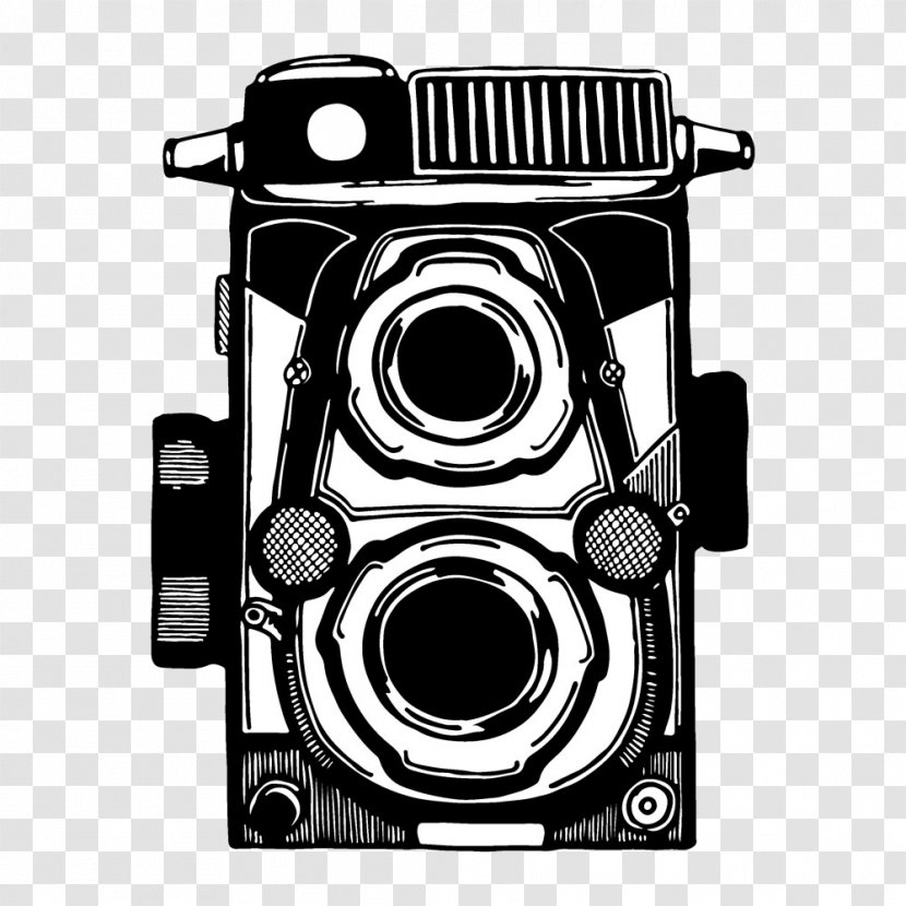 Camera Photography - Monochrome - Black And White Hand-painted Vintage Image Transparent PNG