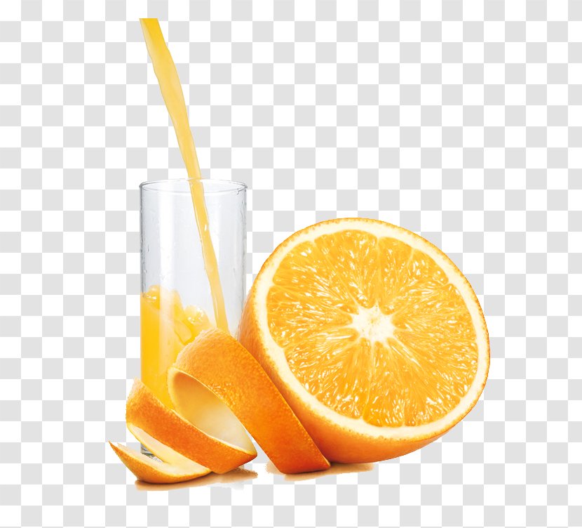 Orange Juice Peel Drink - Yellow And Transparent PNG