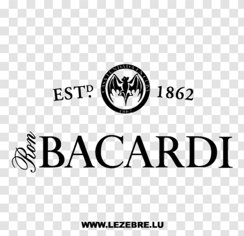 Logo Window Brand Font Decal - Adhesive - Bacardi Sign Transparent PNG