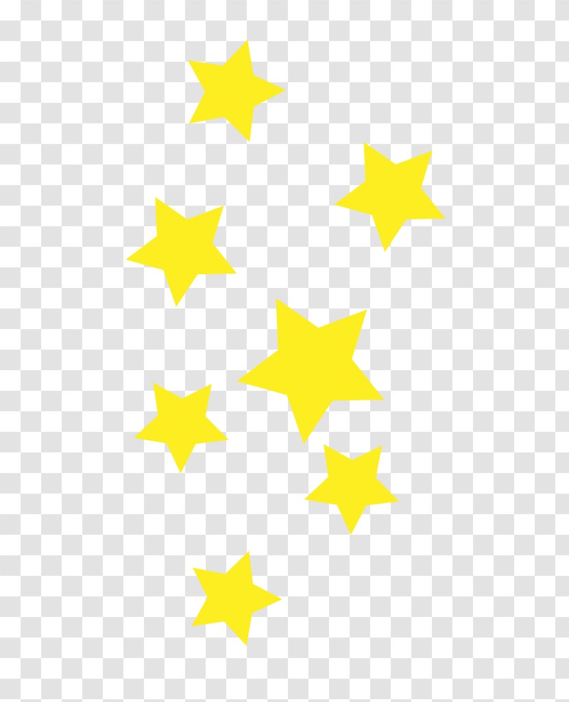 Line Point Angle Leaf Clip Art - Yellow - Star In Sky Transparent PNG