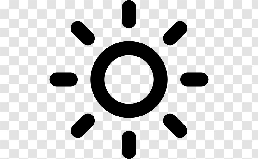 Sunlight - Button - Black And White Transparent PNG