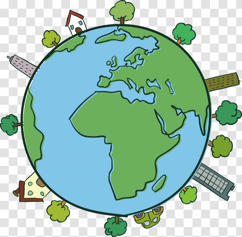 Earth Drawing Habitat Clip Art - Area - Vector Painted Transparent PNG