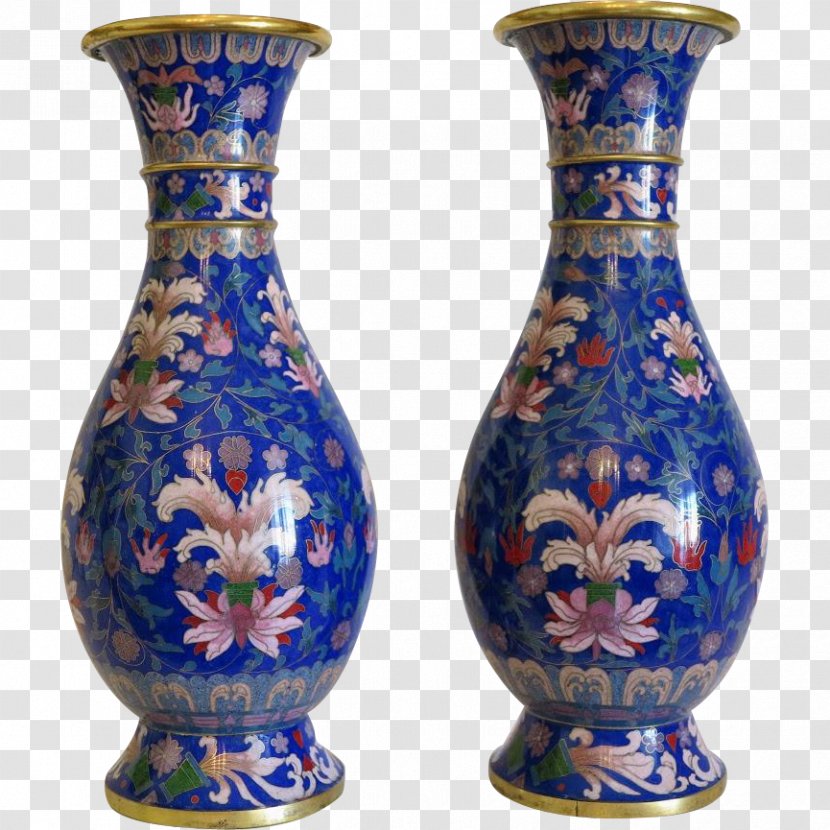 Vase Ceramic Pottery Porcelain Cloisonné - Antique Transparent PNG