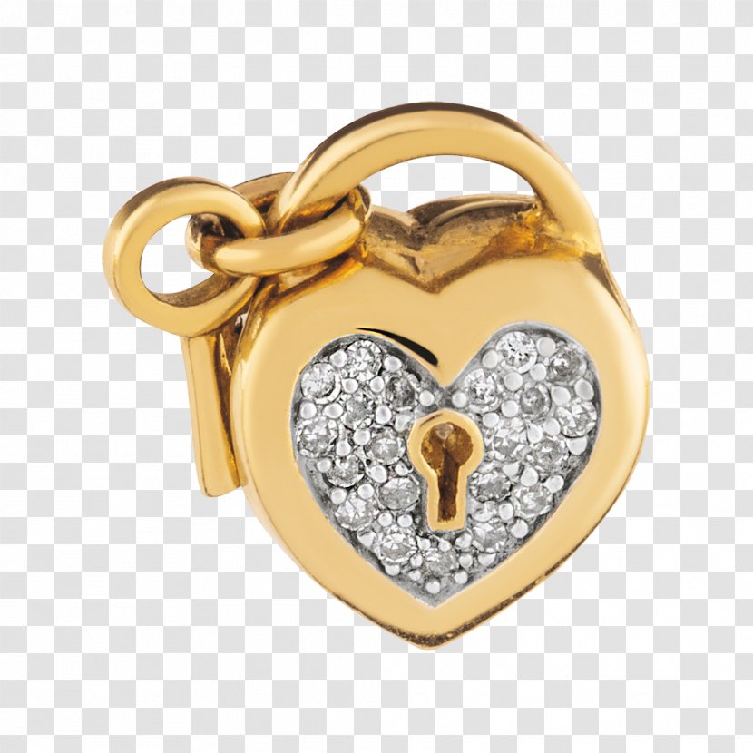 Locket Earring Charm Bracelet Gold Diamond Transparent PNG