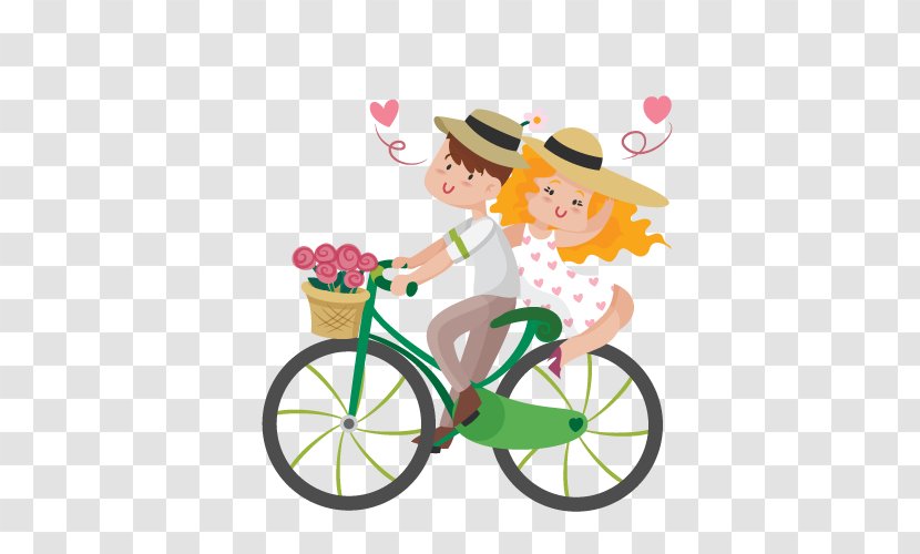 Bicycle Cycling Couple Transparent PNG