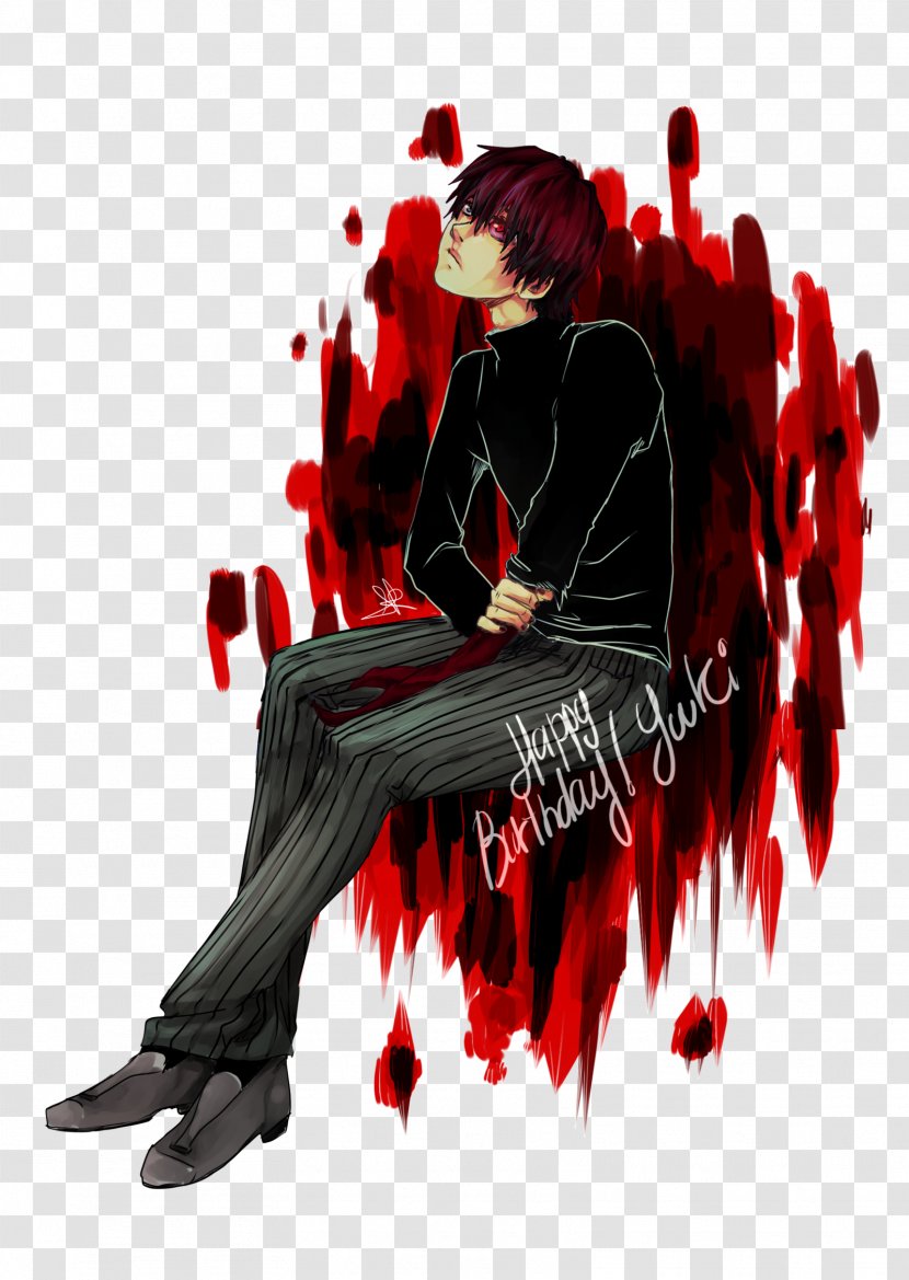 Red Hair Ken Kaneki Black Tokyo Ghoul Transparent Png