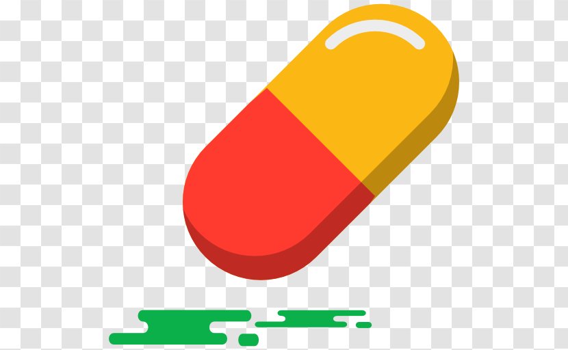 Pharmaceutical Drug Tablet Clip Art - Yellow - Capsule Pill Transparent PNG