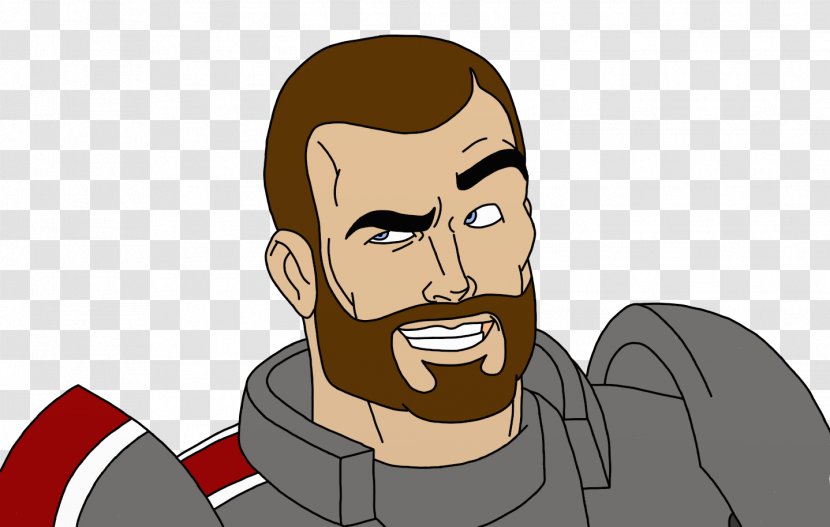 Thumb Fiction Facial Hair Cheek - Smile - Commander Shepard Transparent PNG