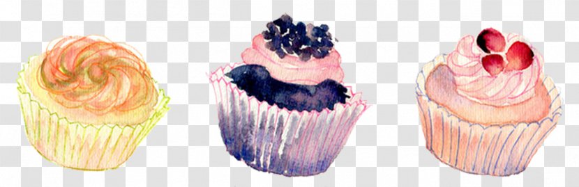 Ice Cream Cupcake Cheesecake Food - Hand-painted Transparent PNG