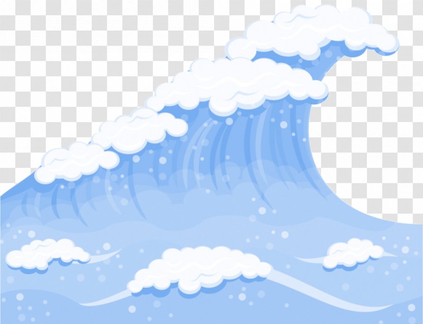 Wind Wave Vector - Cloud - Cartoon Sea Free Pull Material Transparent PNG
